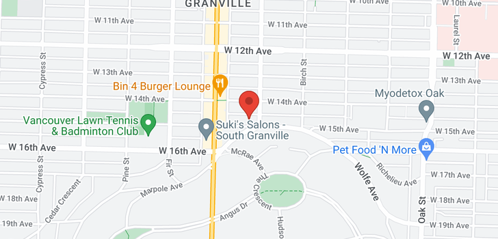 map of 312 1405 W 15TH AVENUE